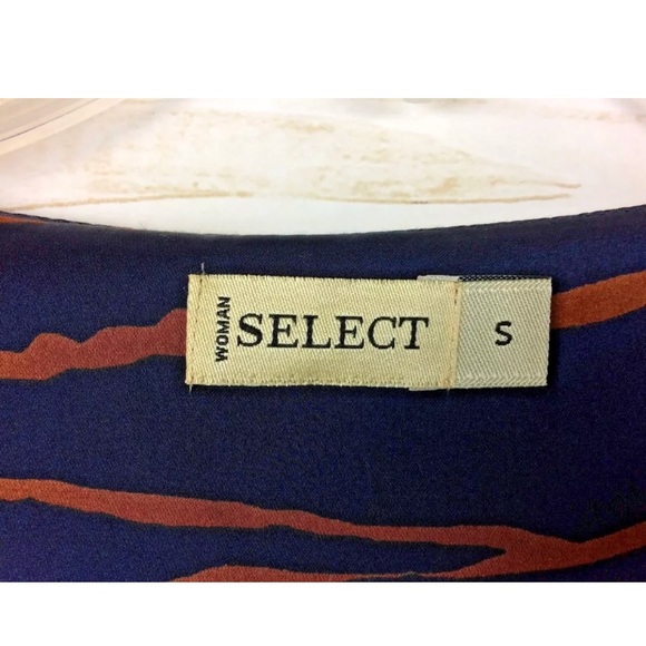 Select Woman Blue & Brown Striped Sleeveless Top Sz S - Picture 6 of 7